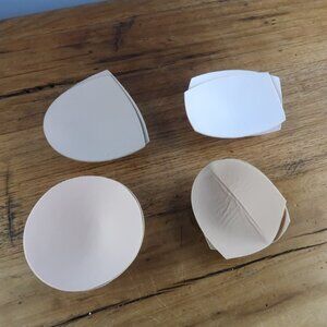 SPORTS BRA OR BATHING SUIT PAD BUNDLE 4 SETS TAN & WHITE